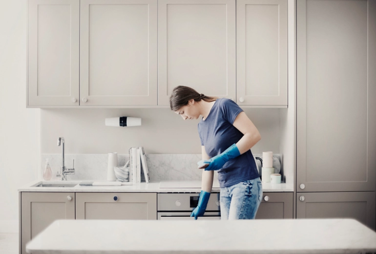 Cleaning Kitchen Cabins